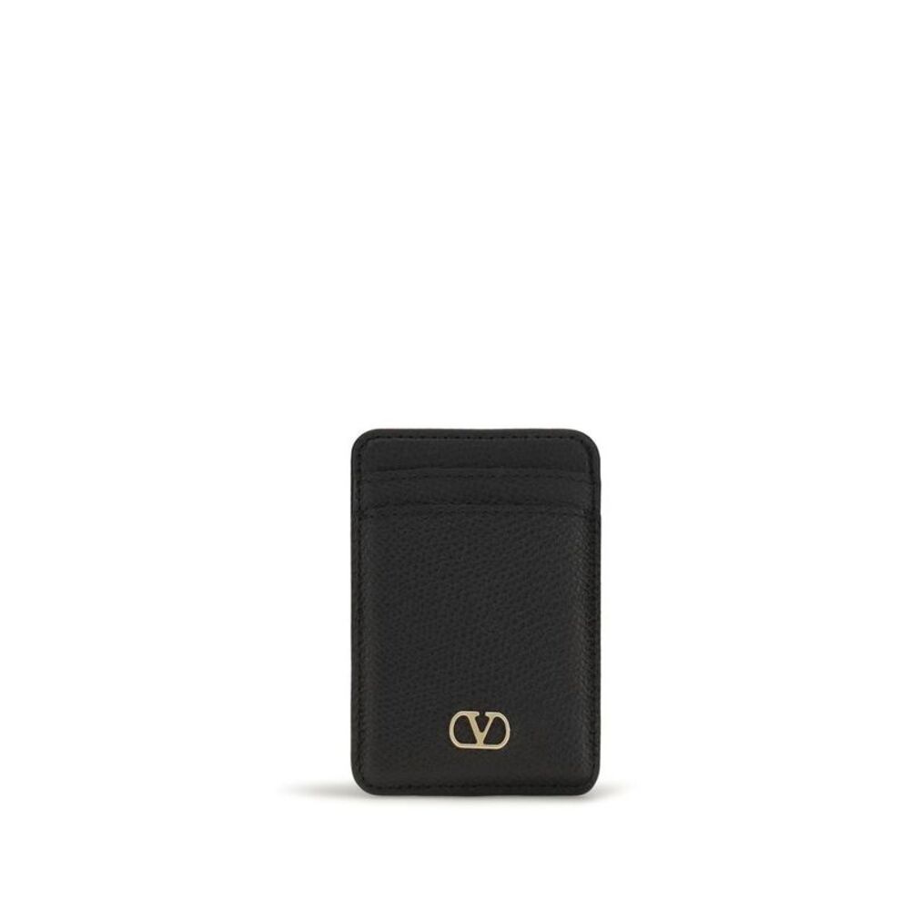Valentino Garavani Black Calf Leather Bos Taurus Women's Wallet